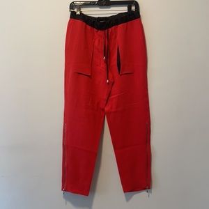 Giorgio Armani Silk Red Pants, Sz 40 (US 10)